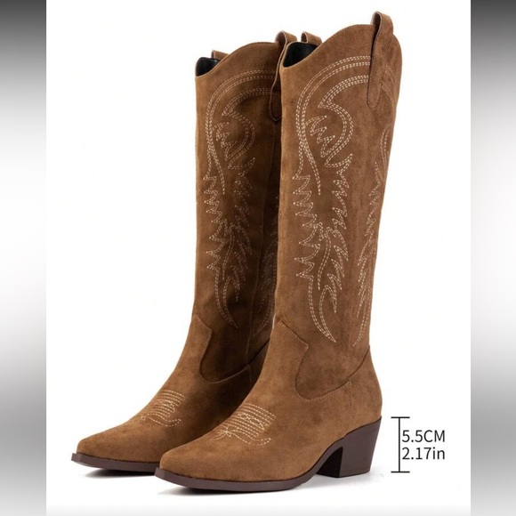 CowboyBrown Suede Western Boots - Picture 3 of 7